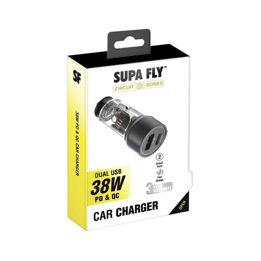 Supa Fly 38W Dual Car Charger (Type C)