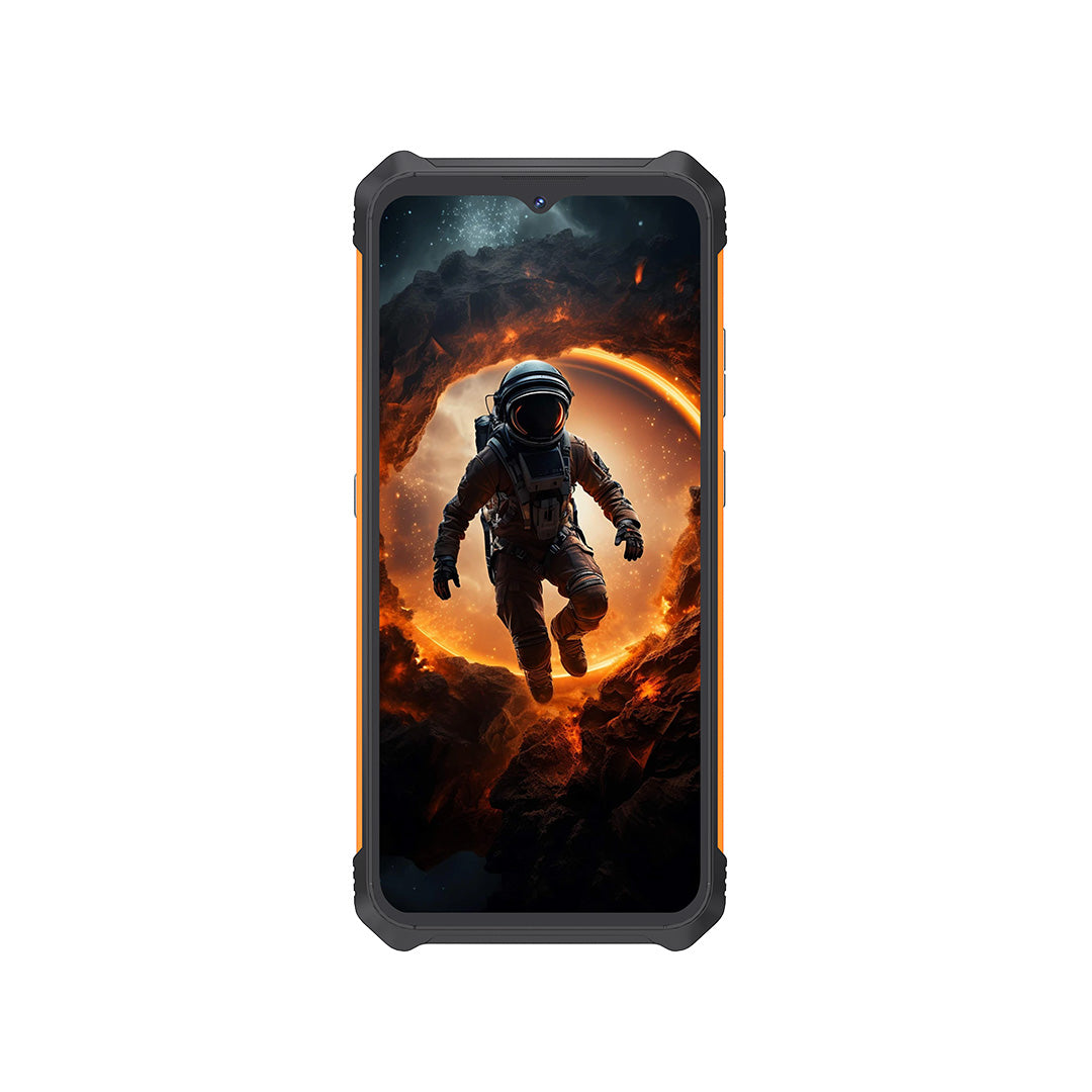 CUBOT King Kong rugged smartphone with HD display featuring astronaut in space scene.