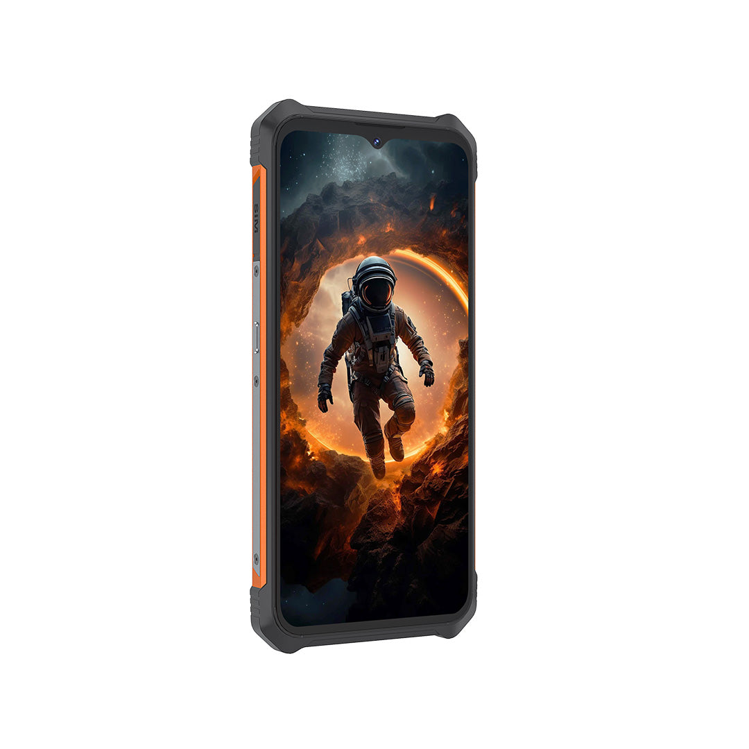 CUBOT King Kong rugged smartphone showcasing astronaut graphic on HD+ display, ideal for multitasking and adventure.