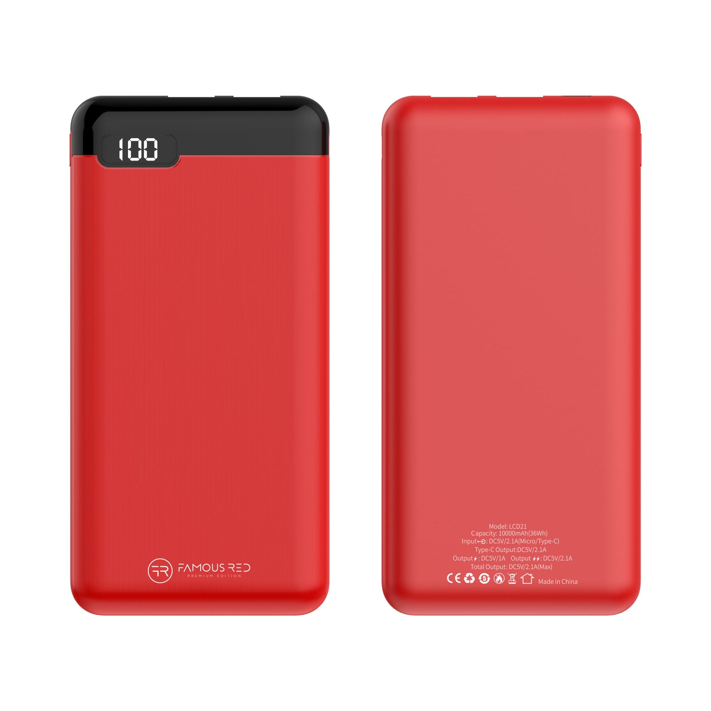 Famous Red 10 000 MAH Power Bank