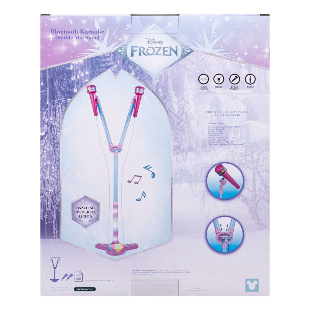 Disney Frozen Double Karaoke Mic Stand with Colourful Lights