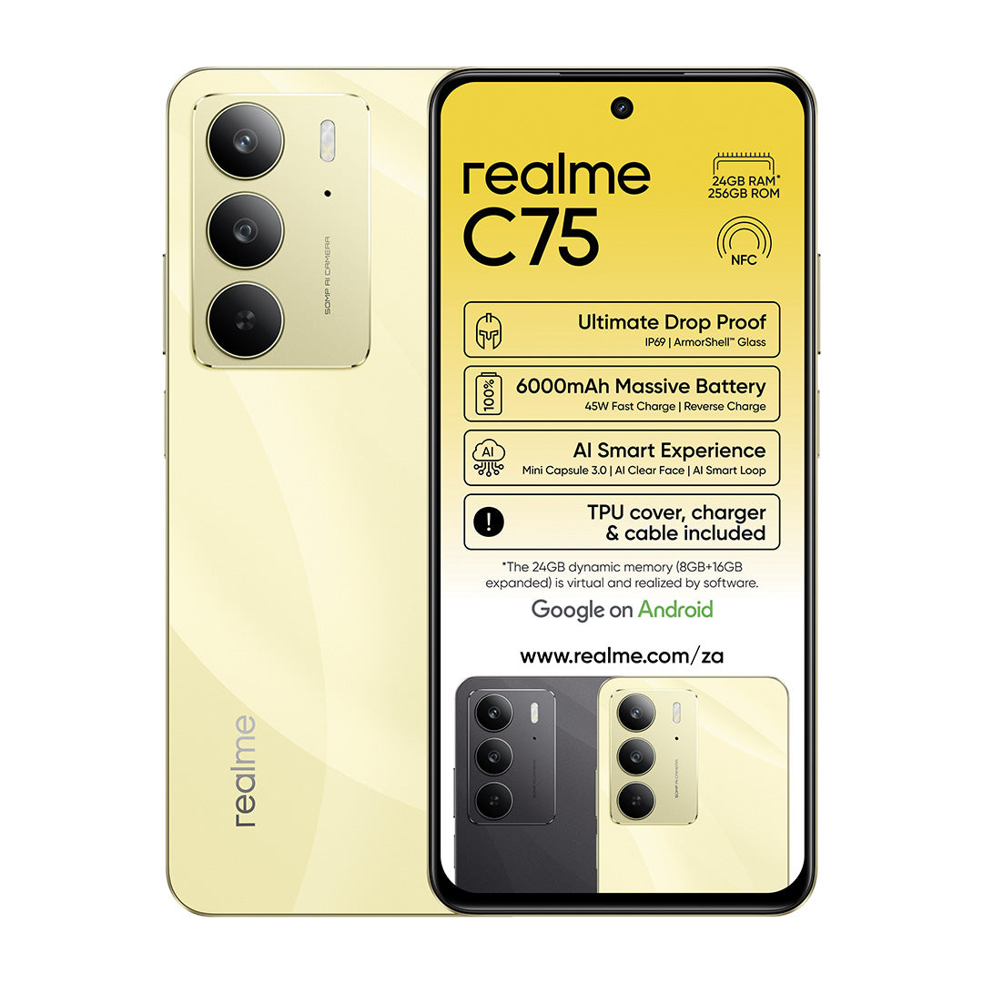 Realme C75 256GB DS (Vodacom) Plus Free Earpods