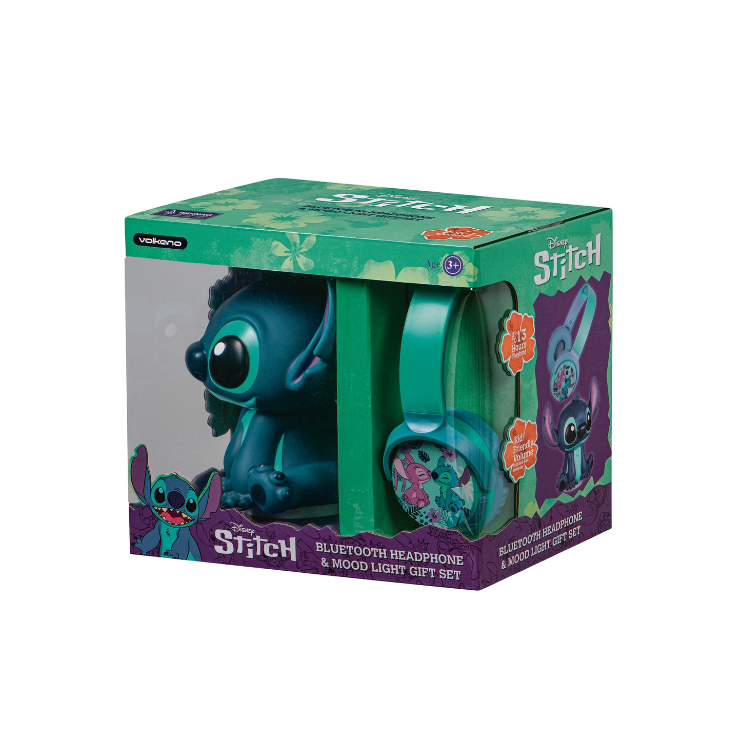 Disney Stitch Bluetooth Headphone & Mood Light Gift Set - Blue