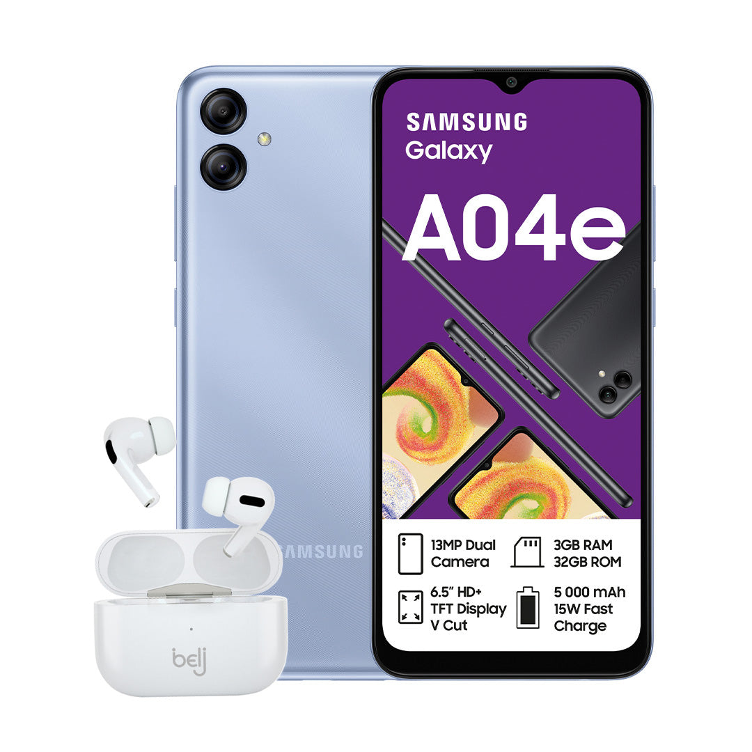 Samsung Galaxy A04e (TELKOM) + FREE Belj Wireless Earpods