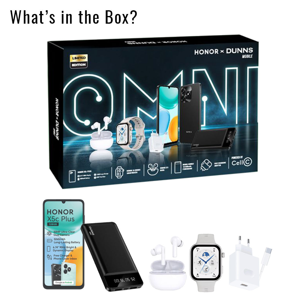 Honor X5c Plus Boxset (Black) - Cell C