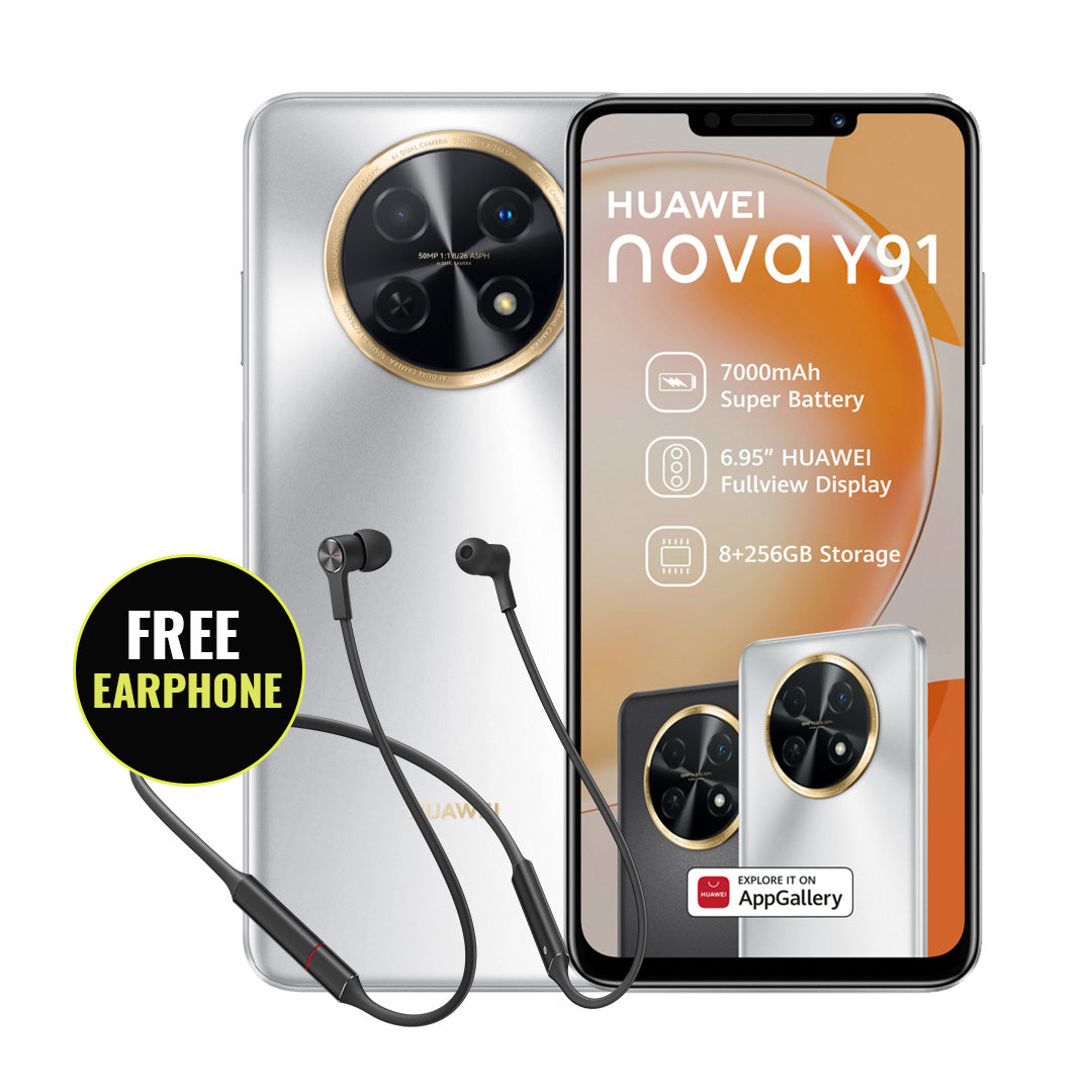 Huawei Nova Y91 + Free Huawei Freelace Earphones