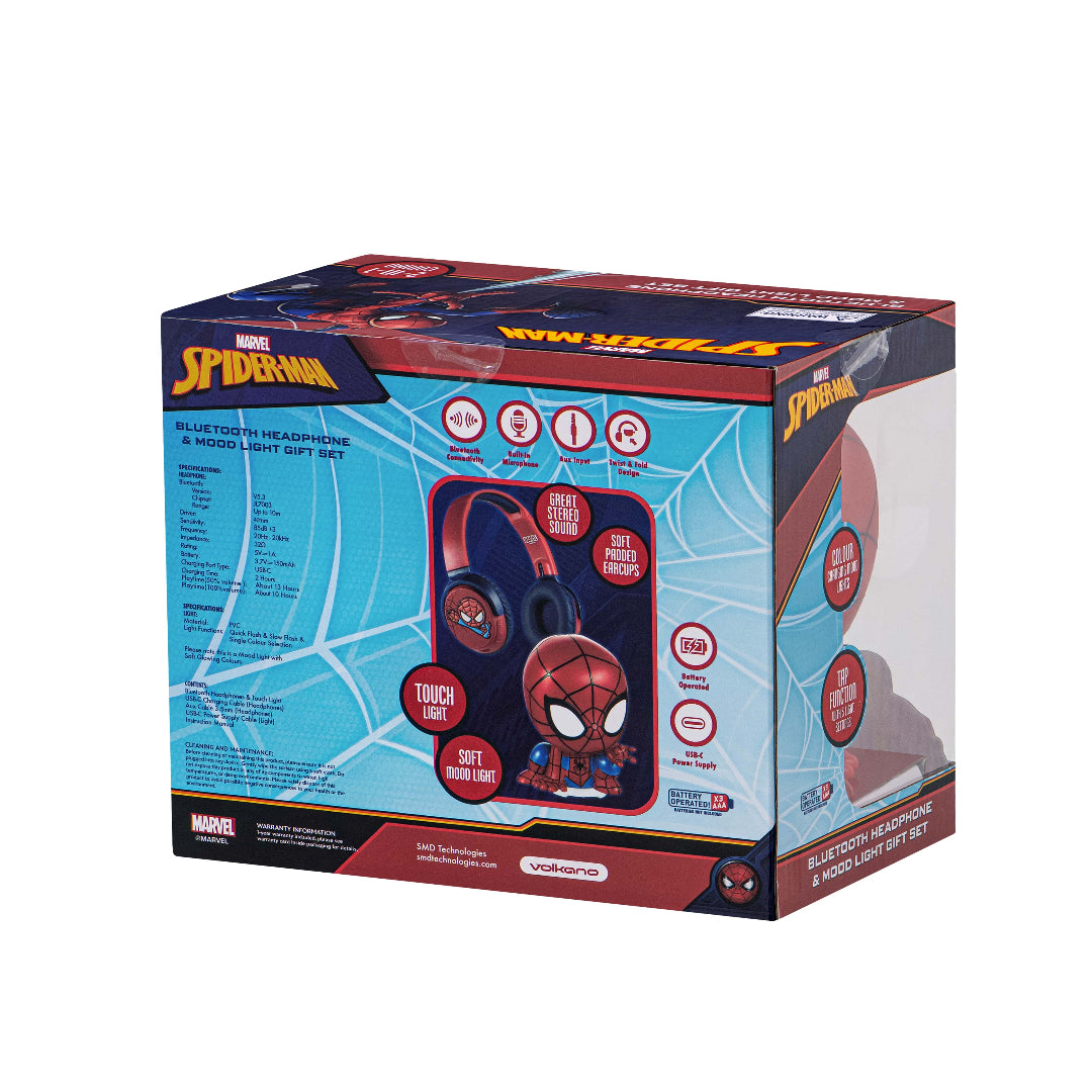 Spider-Man Soft Touch Light with Bluetooth Headphone Combo