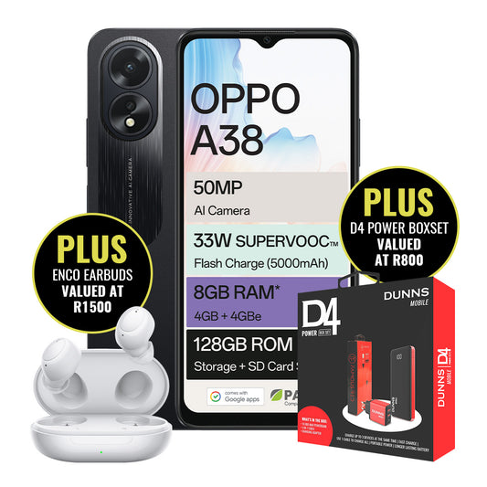 Oppo A38 Dual Sim + Earbuds + D4 Power Boxset