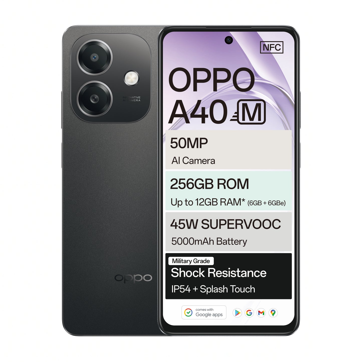 Oppo A40M 256GB 4G DS (Vodacom) - Black