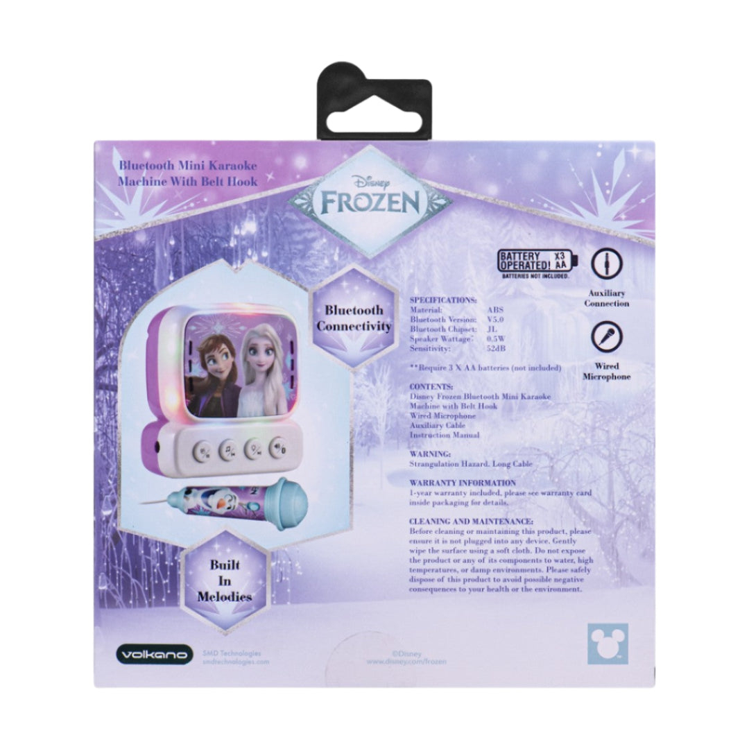 Disney Frozen Bluetooth Mini Karaoke Machine with Belt Hook