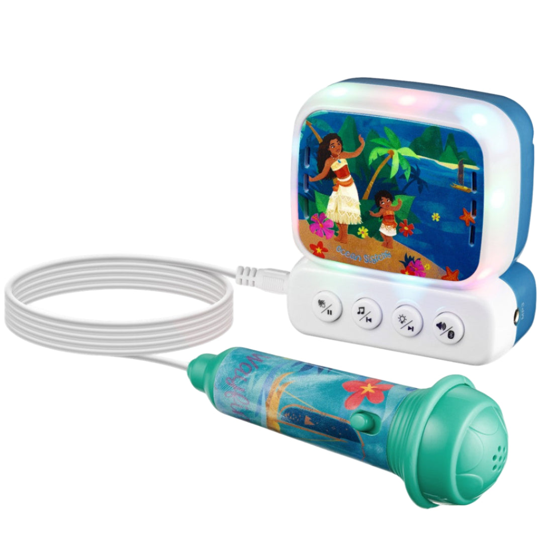 Disney Moana 2 Mini Bluetooth Karaoke Machine with Belt Hook