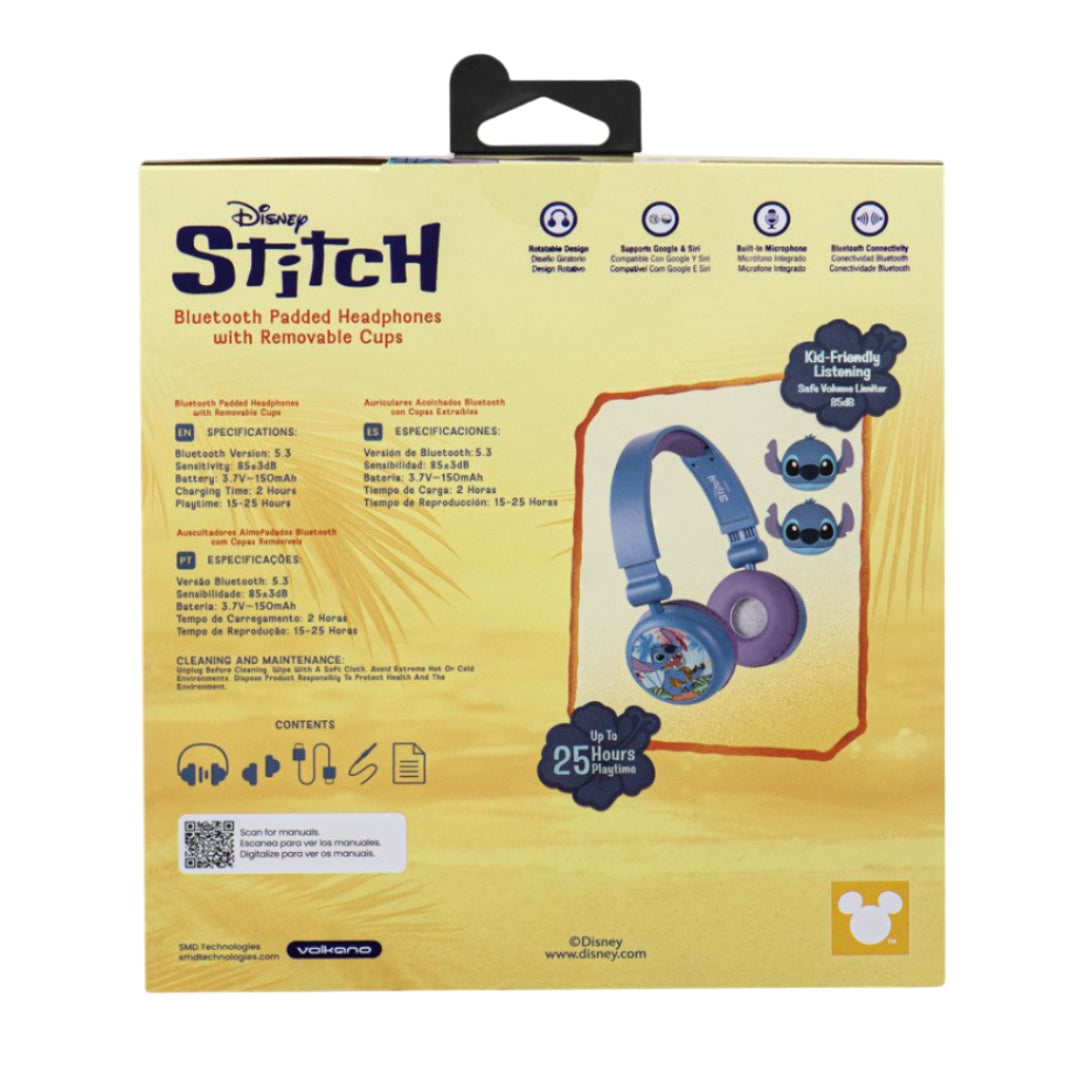 Stitch Bluetooth Padded Headphone with Removable Cups
