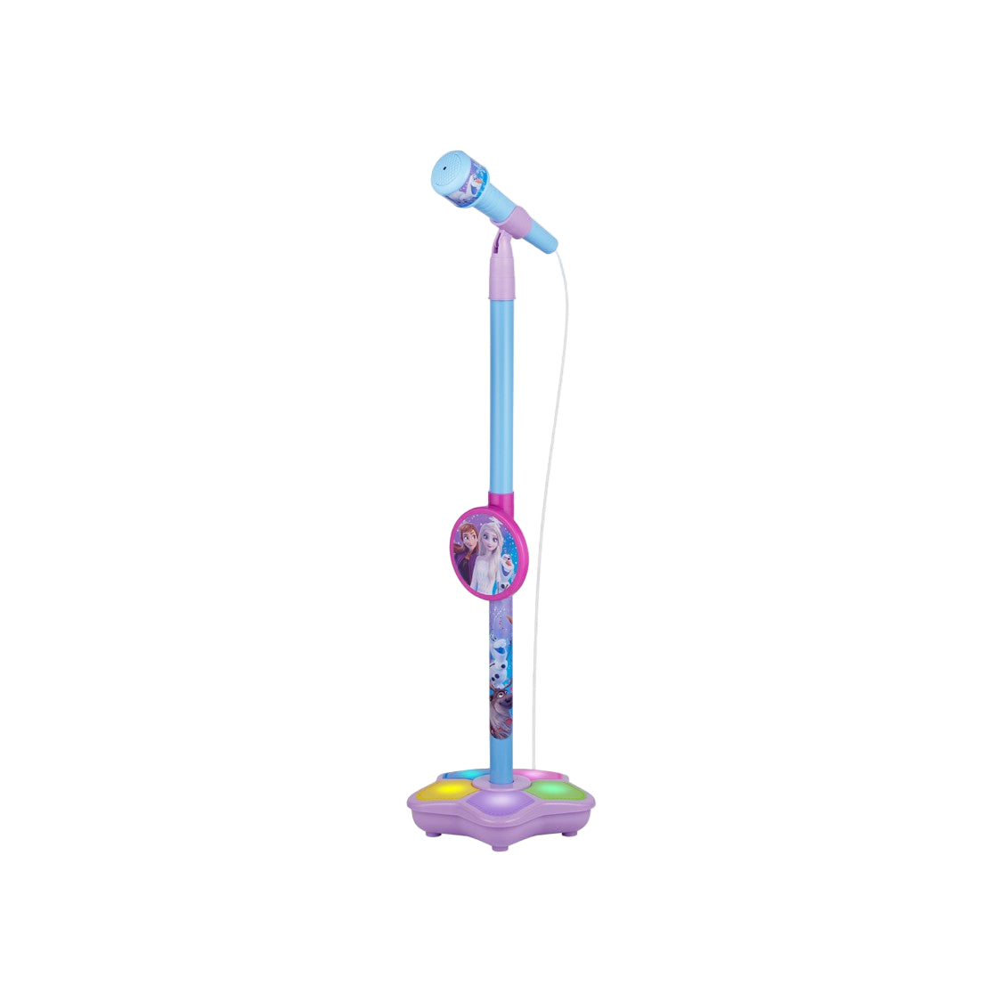 Disney Frozen Auxiliary Star Karaoke Microphone Stand with Colourful Lights