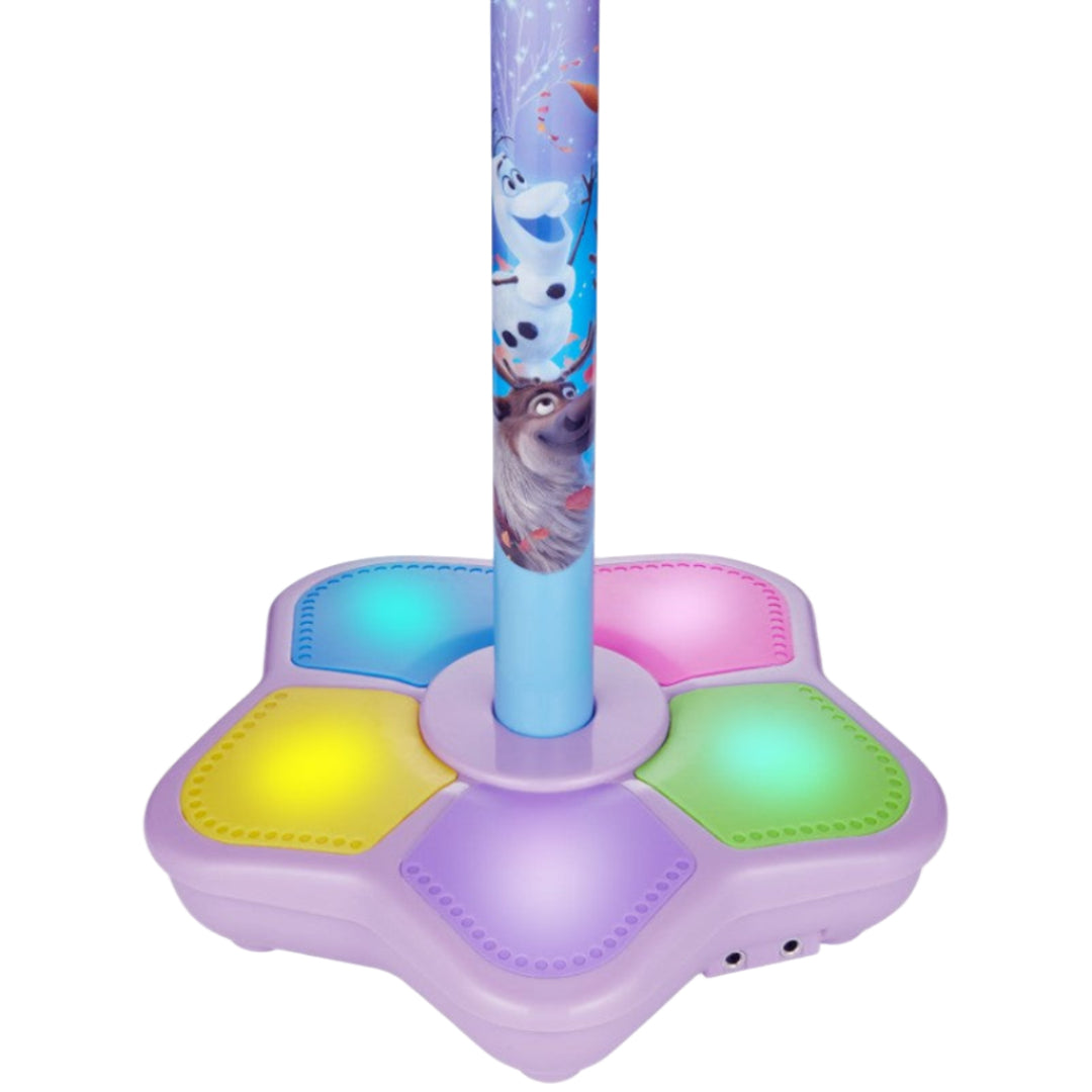 Disney Frozen Auxiliary Star Karaoke Microphone Stand with Colourful Lights