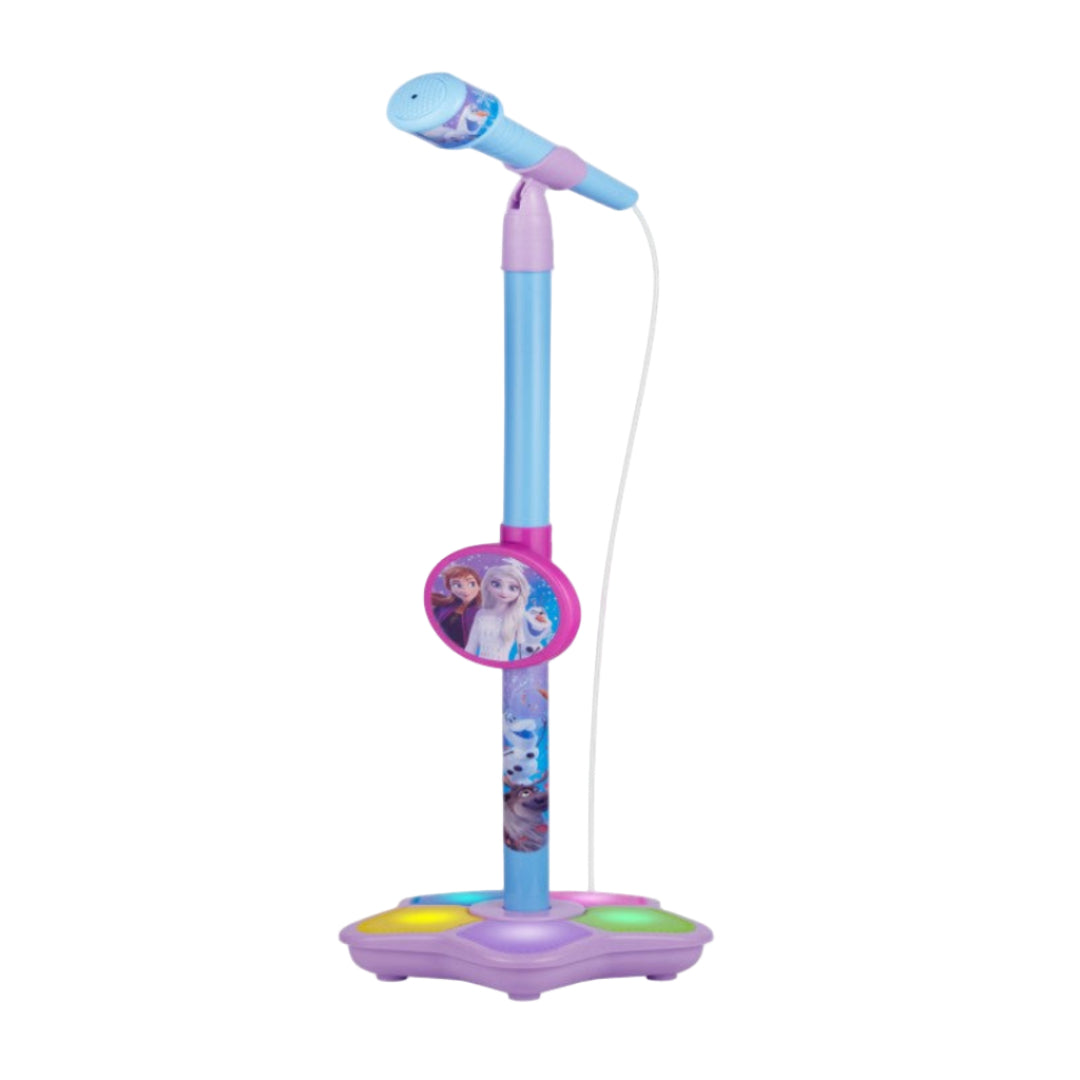 Disney Frozen Auxiliary Star Karaoke Microphone Stand with Colourful Lights