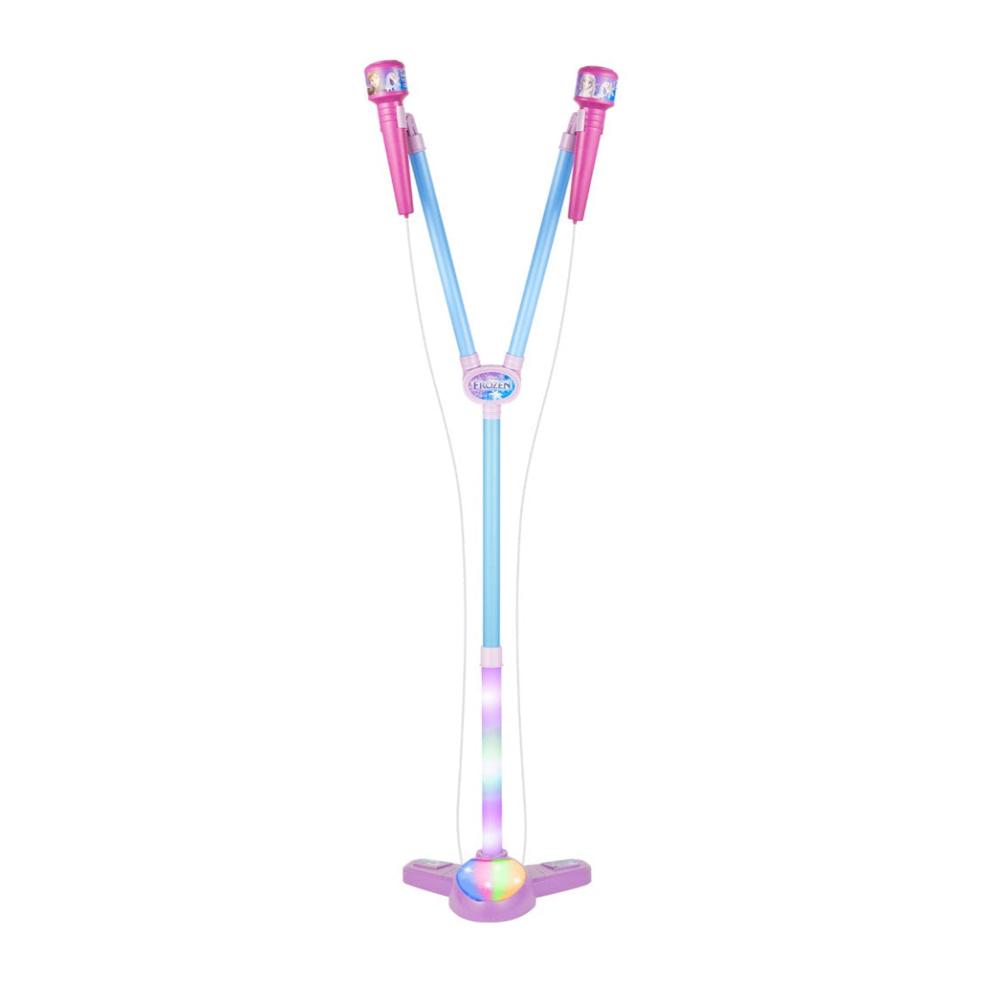 Disney Frozen Double Karaoke Mic Stand with Colourful Lights