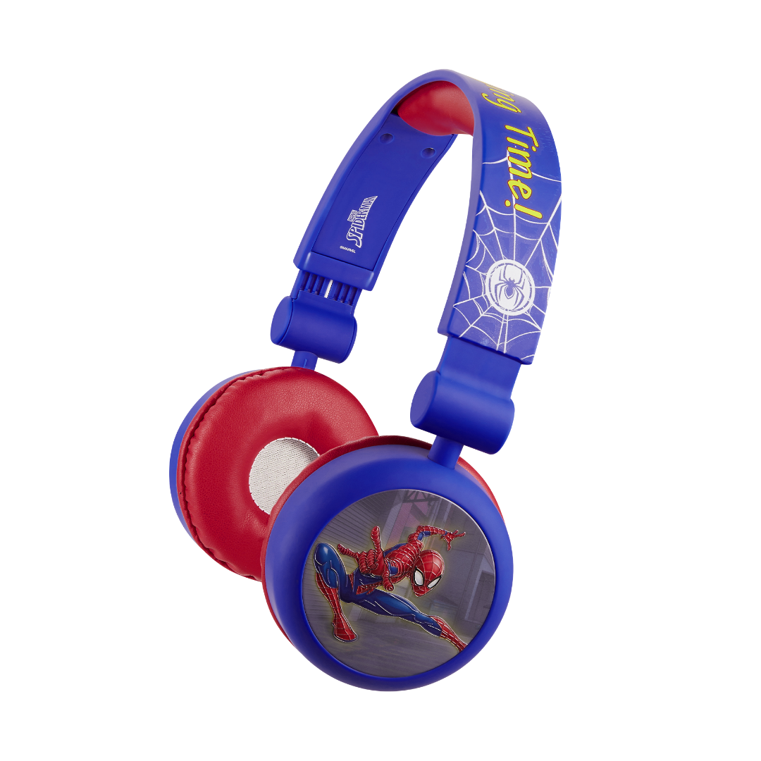 Spiderman Bluetooth Headphones With Swivel Cups - Blue