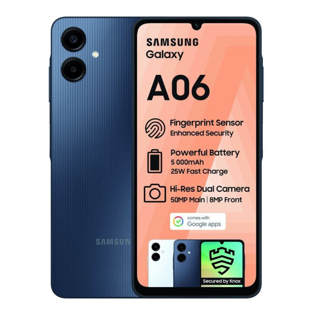 Samsung Galaxy A06 64GB 4G DS - Blue (Cell C) – Dunns Mobile SA