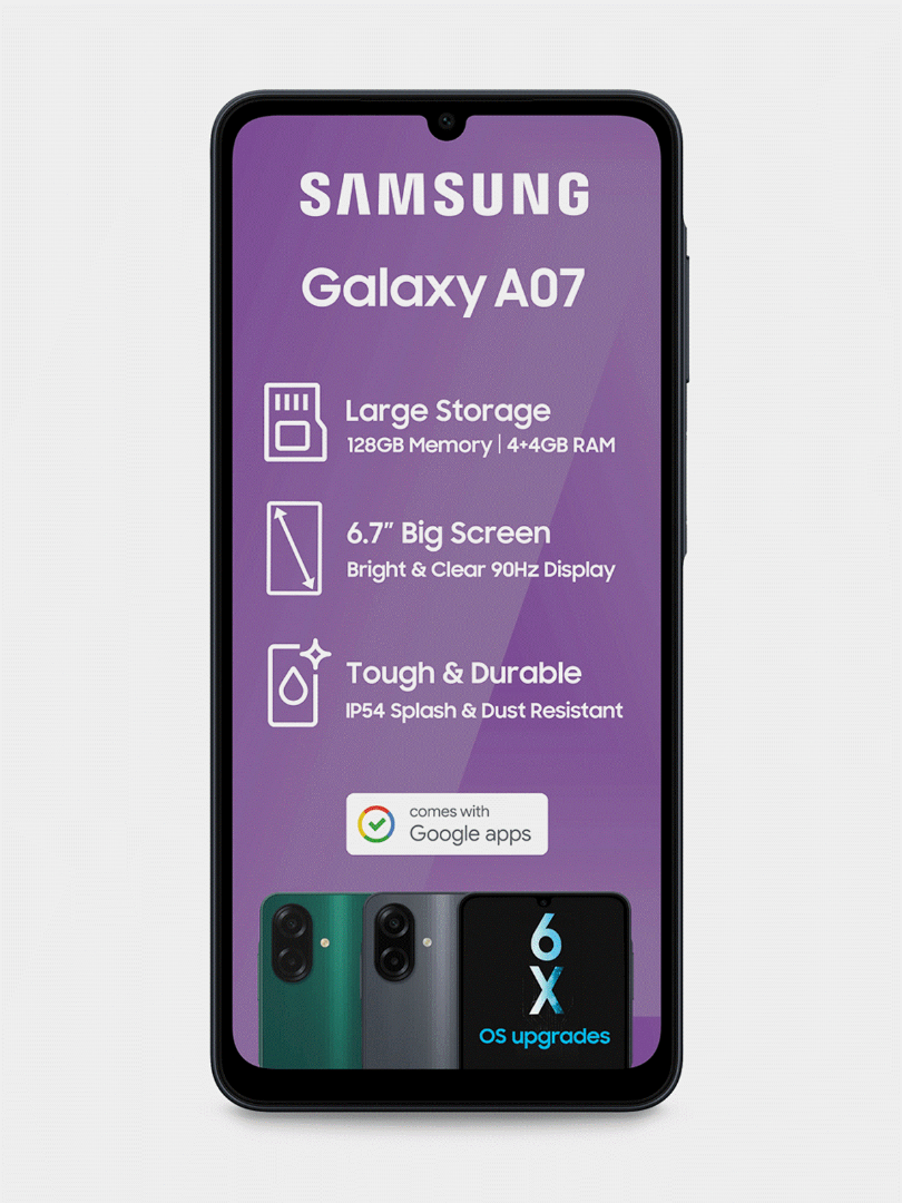 Samsung Galaxy A07 (Black) - Vodacom
