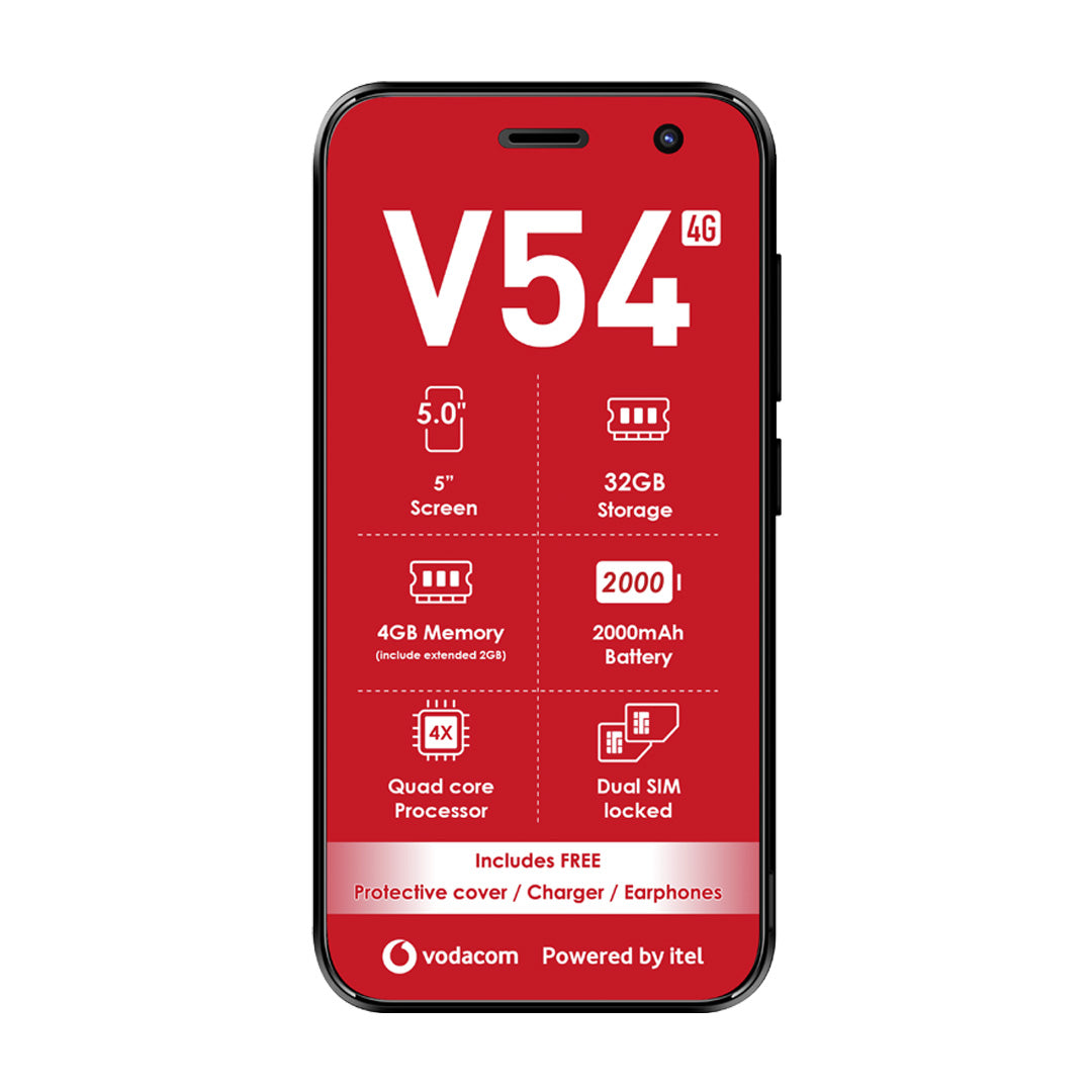 Itel V54 4G - Black (Vodacom - Network Locked)