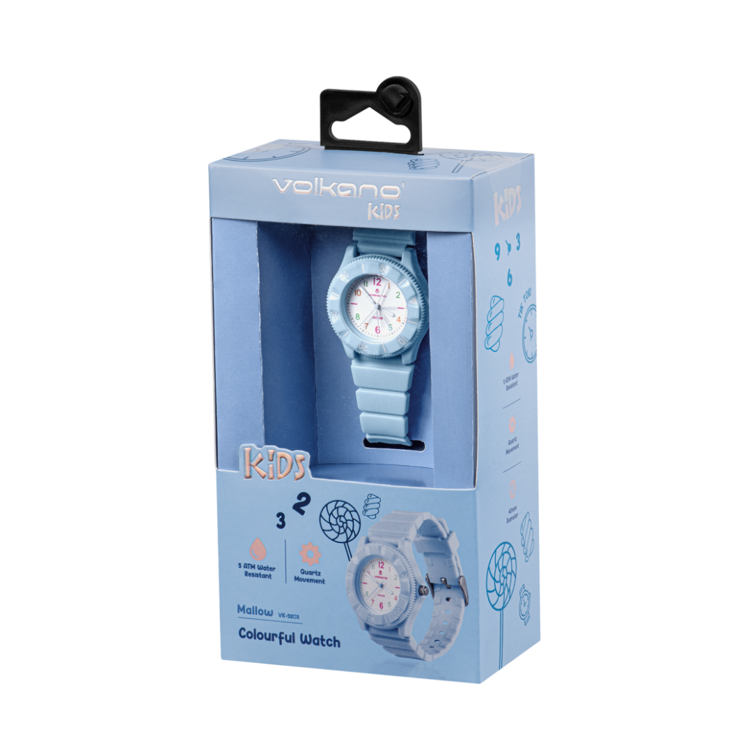 Volcano Mallow Series Kids Analogue Watch - Blue