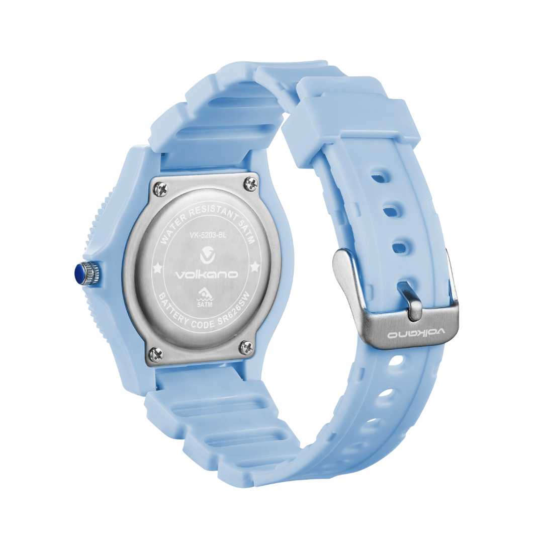 Volcano Mallow Series Kids Analogue Watch - Blue