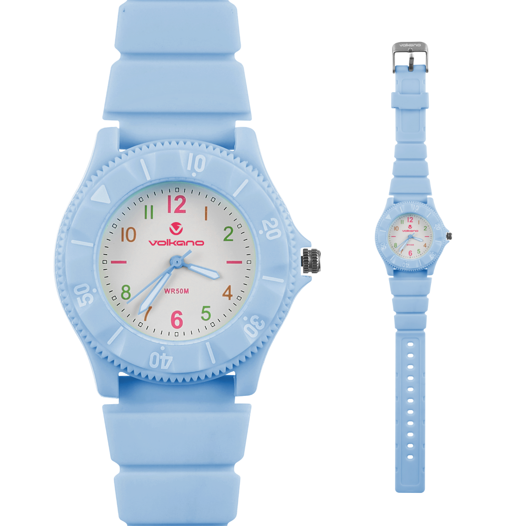 Volcano Mallow Series Kids Analogue Watch - Blue