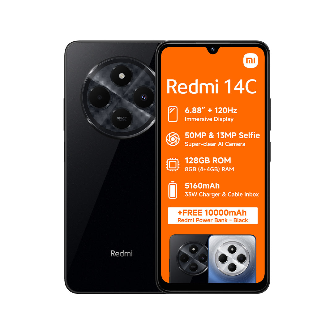 Xiaomi Redmi 14C 128GB 4G DS - Black (Vodacom)