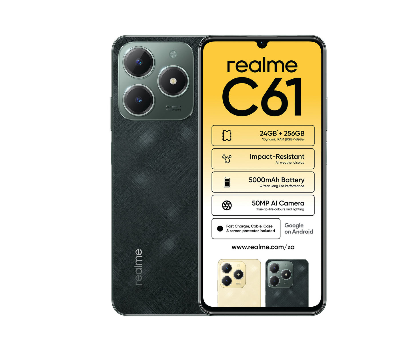 Realme C61 256GB 4G DS (Vodacom) - Green